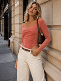 ENTRO WOMEN'S LONG SLEEVE SHIMMER BODYSUIT