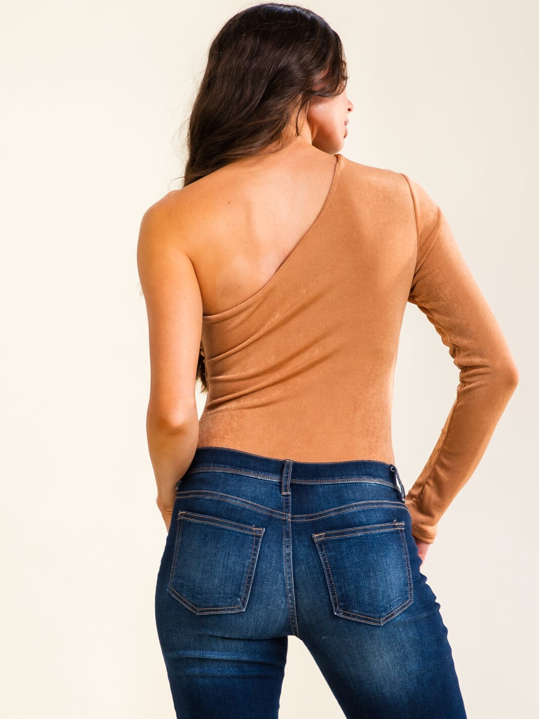 ENTRO WOMEN'S LONG SLEEVE ONE SHOULDER BODYSUIT